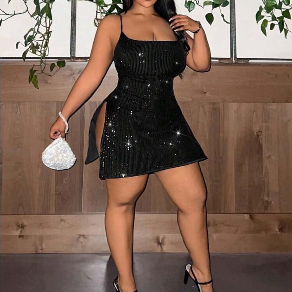 Black Sequin Dress
